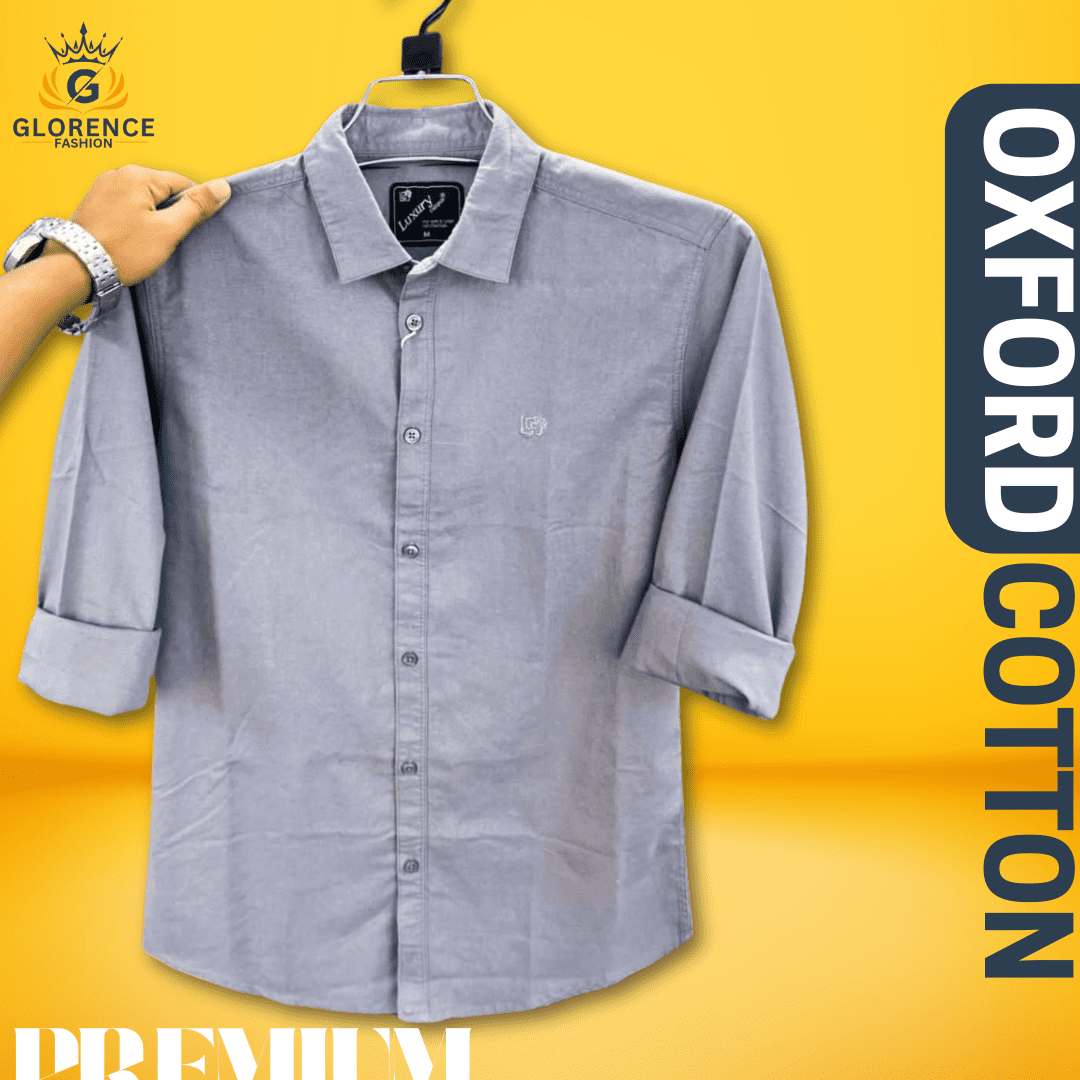 premium oxford cotton shirt grey