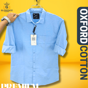 premium oxford cotton shirt sky blue